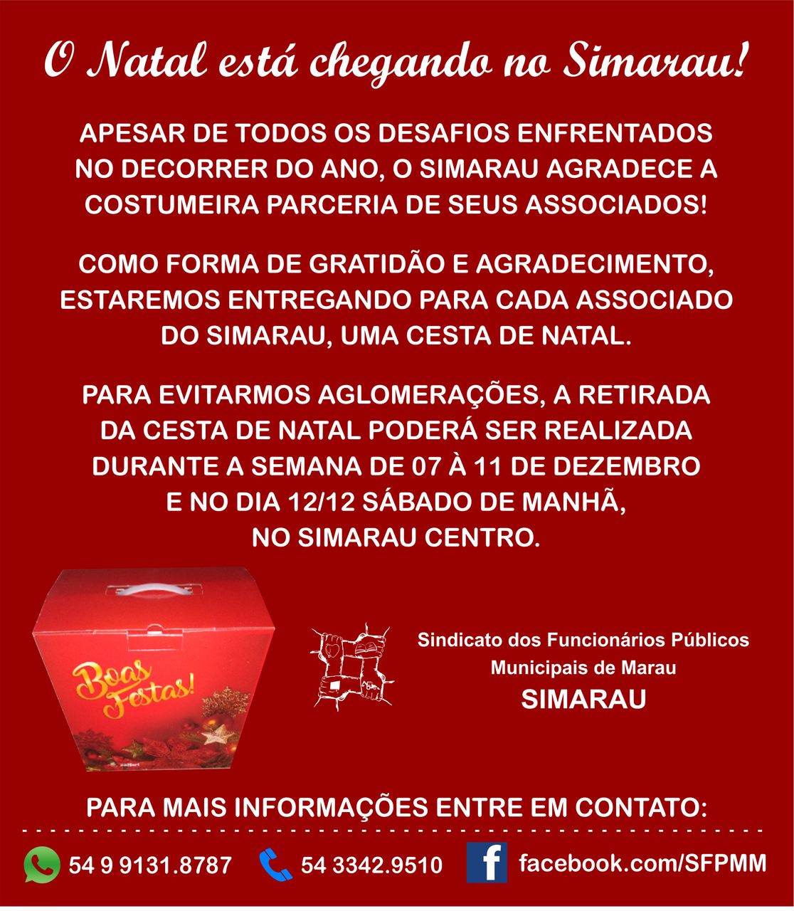 Retirada da Cesta de Natal